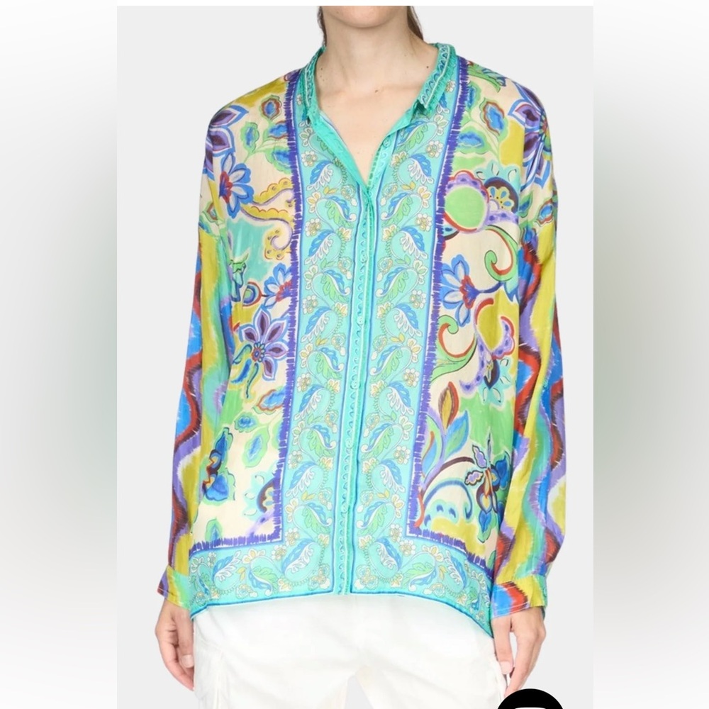 Johnny Was New silk shirt